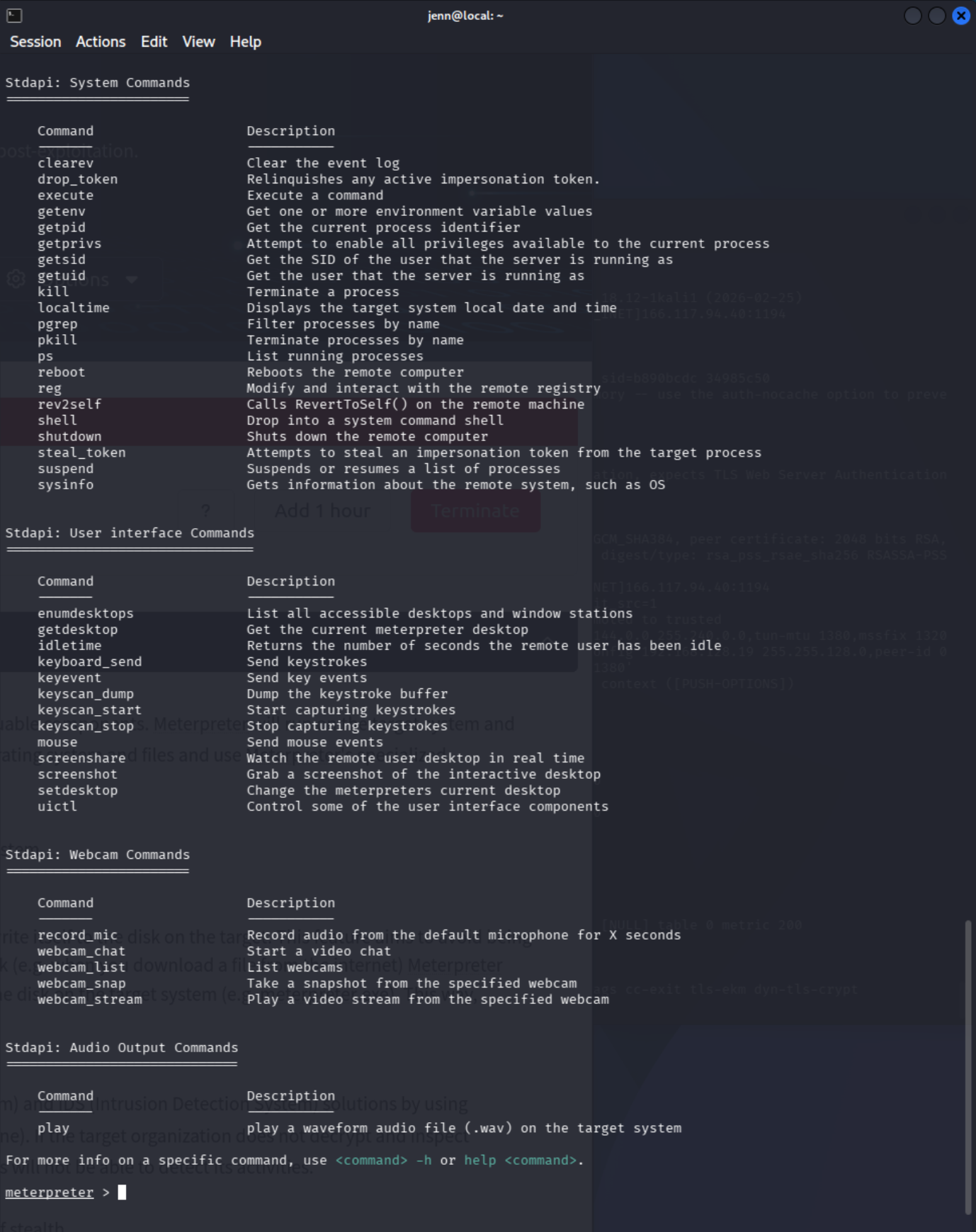getuid confirming NT AUTHORITY\SYSTEM